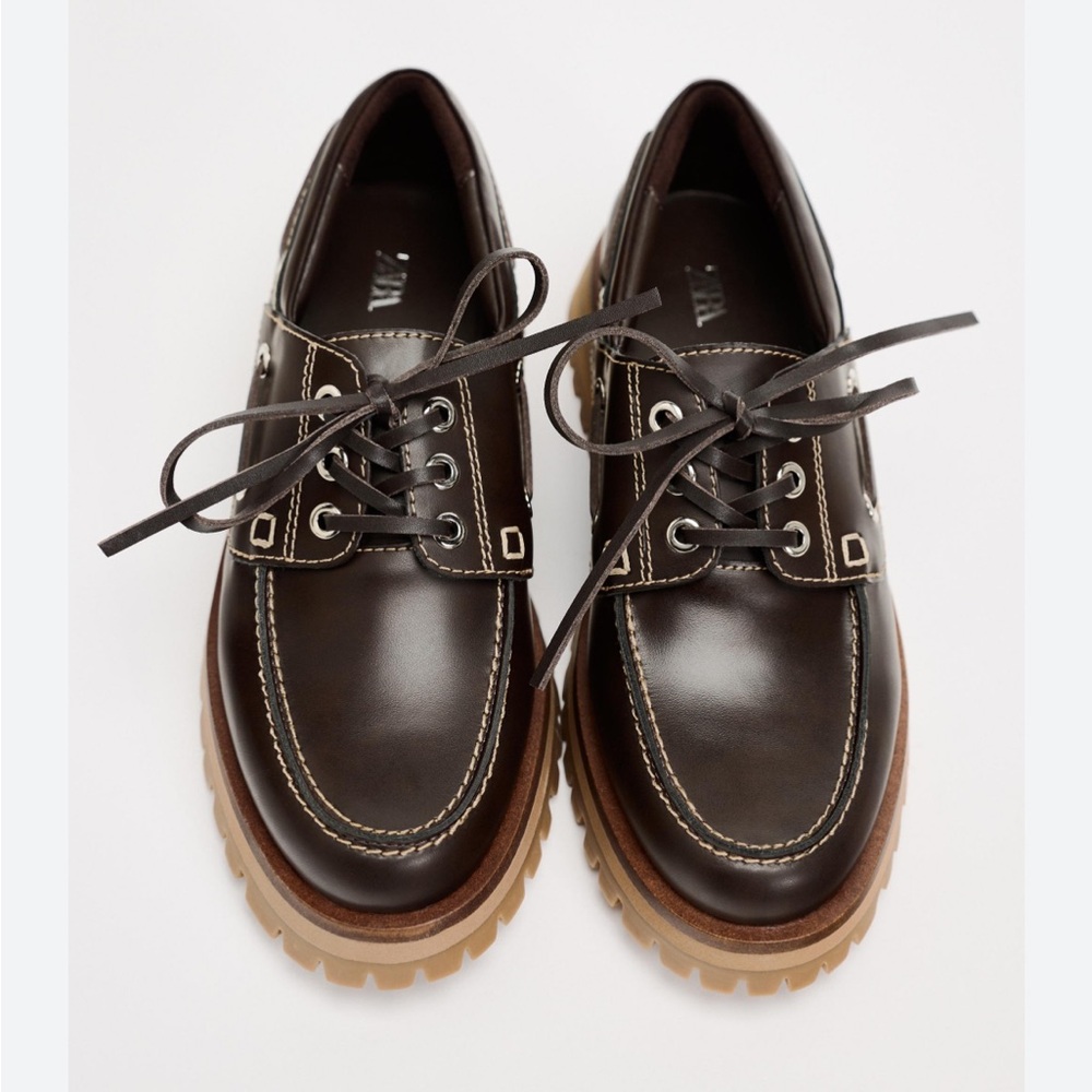NWT Zara women’s Boat  Shoes size  8